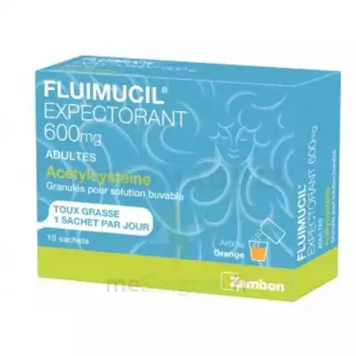 Fluimucil Expectorant Acetylcysteine 600 Mg Glé S Buv Adultes 10sach à VERNON