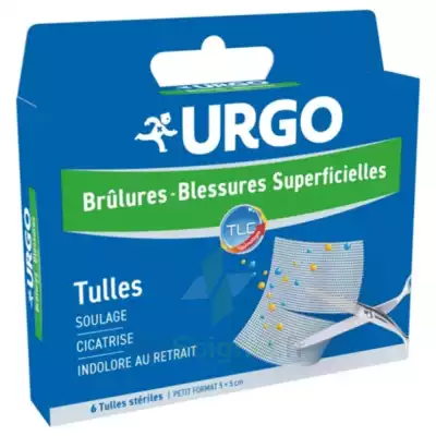 Urgo Brûlures - Blessures Superficielles Tulles Petit Format 5x5cm B/6